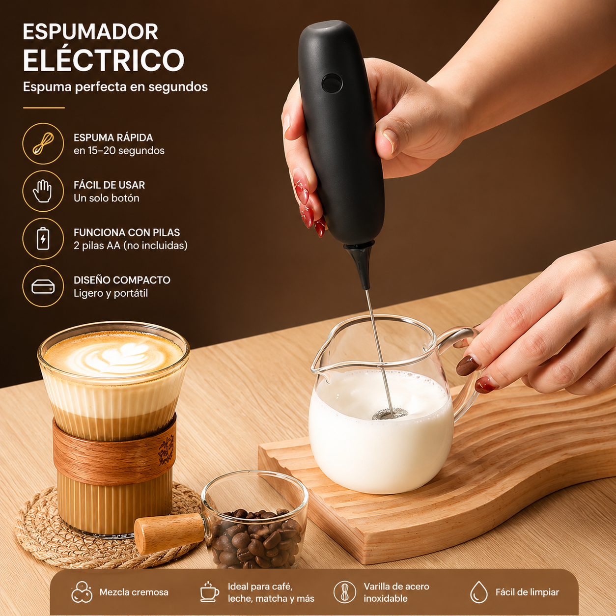 Espumador de Leche Eléctrico