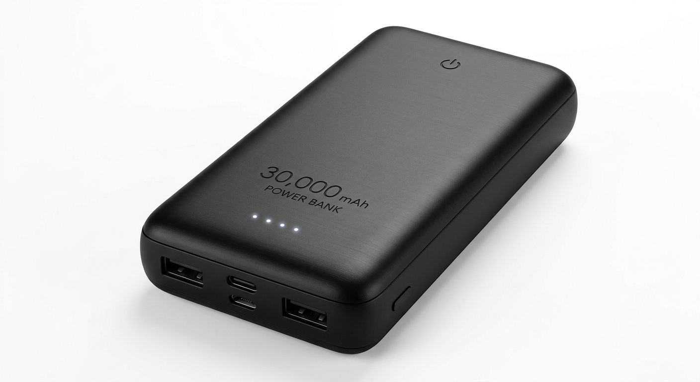 Power Bank 30,000 mAh de Carga Rápida