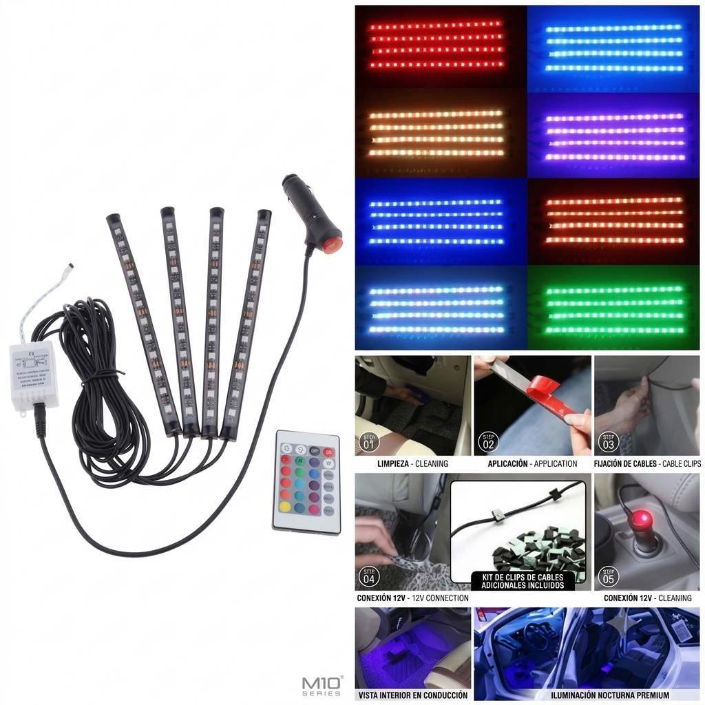Kit de Luces LED RGB Premium para Auto