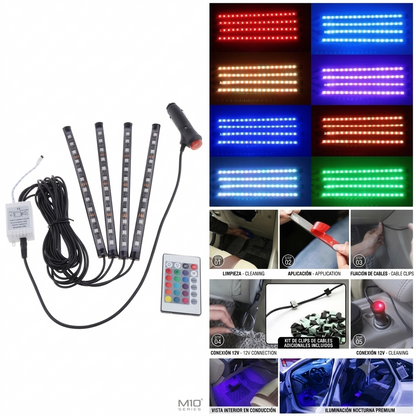 Kit de Luces LED RGB Premium para Auto